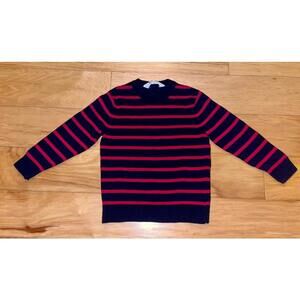 H &M BOYS NAVY & RED STRIPED SWEATER SIZE 2-4Y EXCELLENT COND LD9